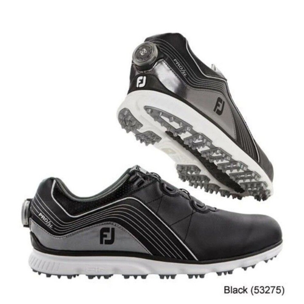 FootJoy FJ Med Pro SL Spikeless BOA Golf Shoes Sneakers 53275 Black Sz 10 M